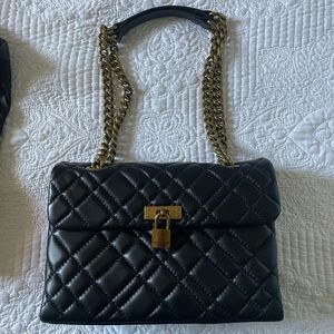 Kurt Geiger black leather quilted bag